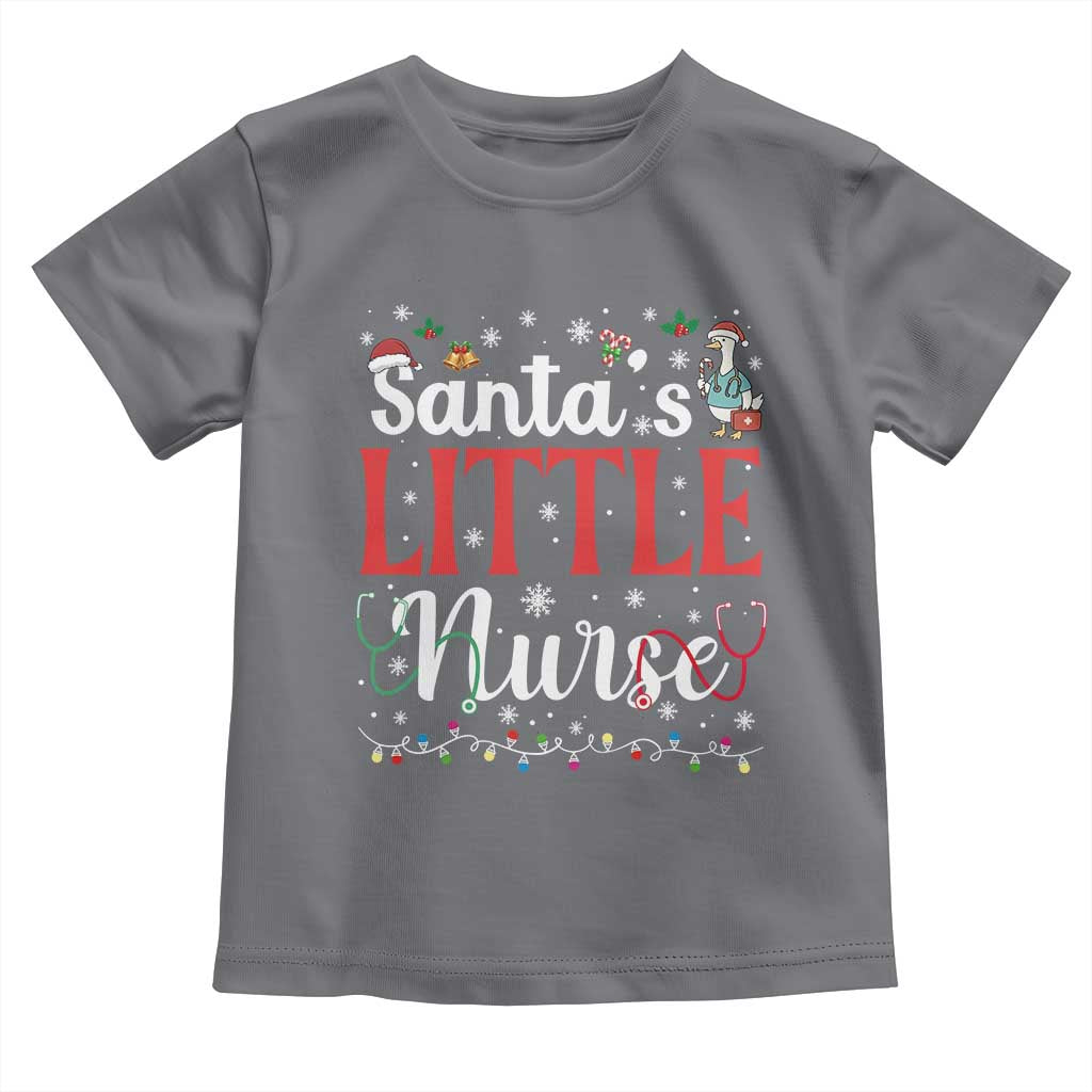 Funny Nurse Christmas Toddler T Shirt Santa Little Nurse - Wonder Print Shop