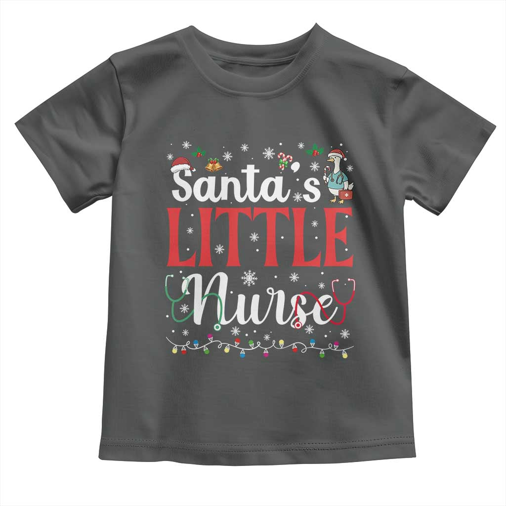 Funny Nurse Christmas Toddler T Shirt Santa Little Nurse - Wonder Print Shop