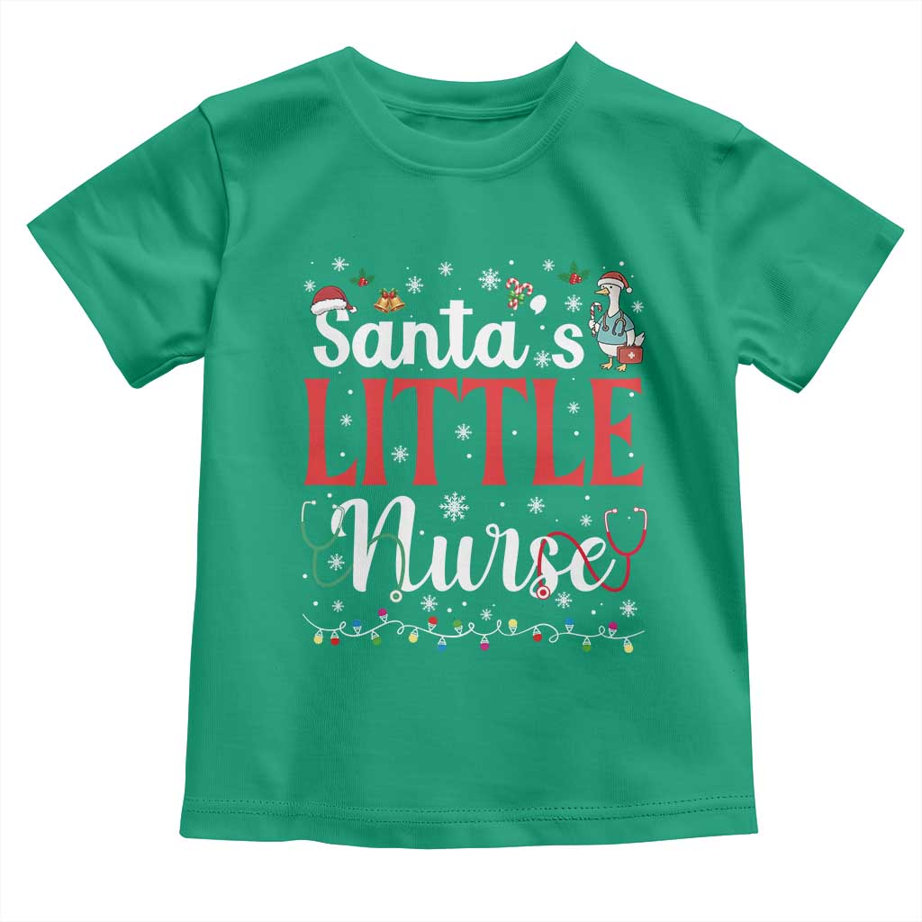 Funny Nurse Christmas Toddler T Shirt Santa Little Nurse - Wonder Print Shop