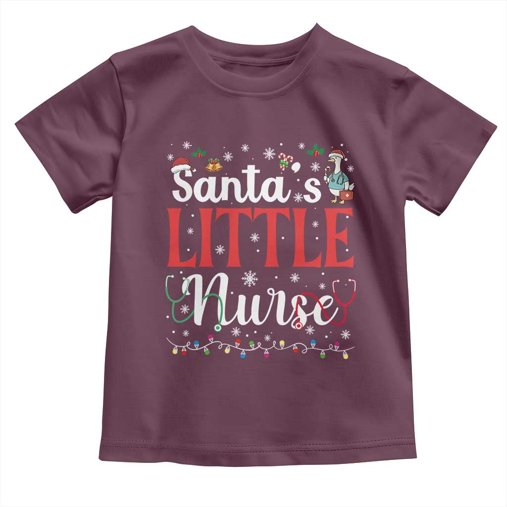 Funny Nurse Christmas Toddler T Shirt Santa Little Nurse - Wonder Print Shop