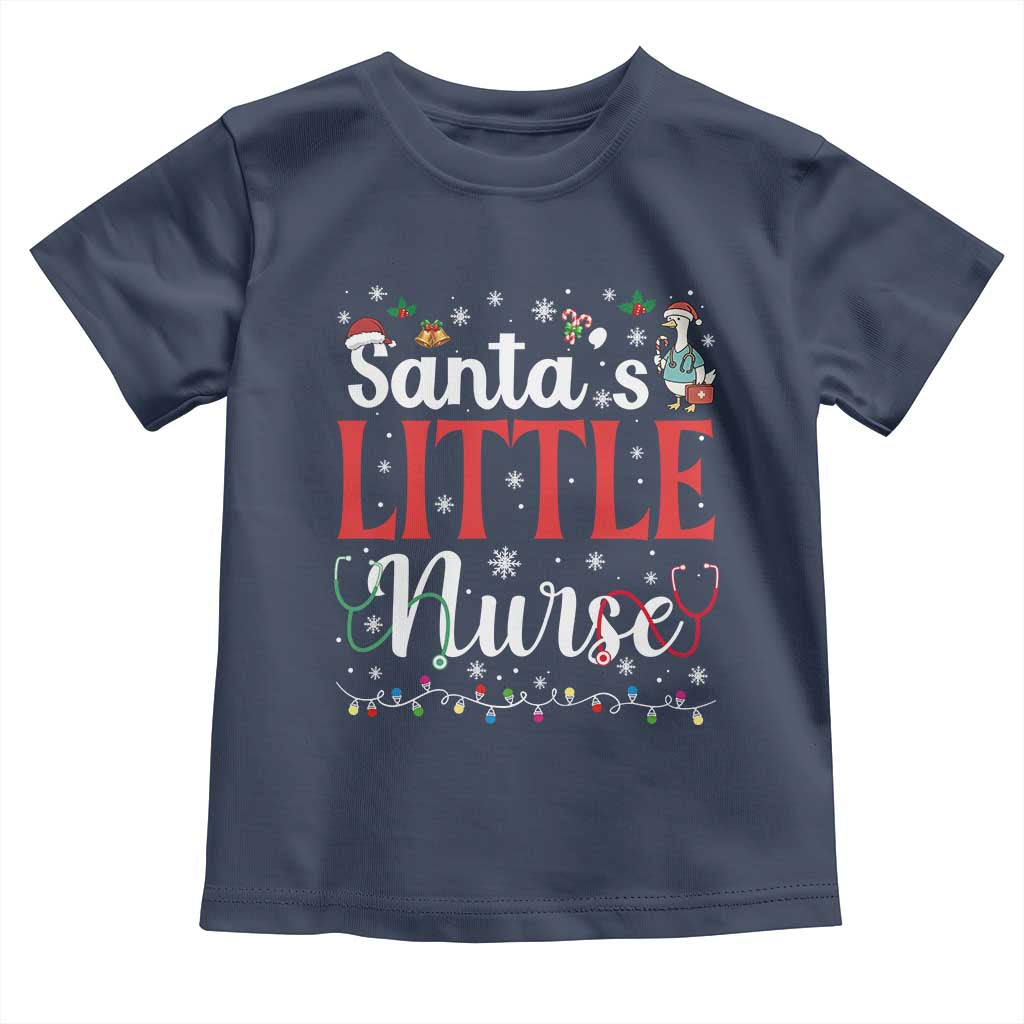 Funny Nurse Christmas Toddler T Shirt Santa Little Nurse - Wonder Print Shop