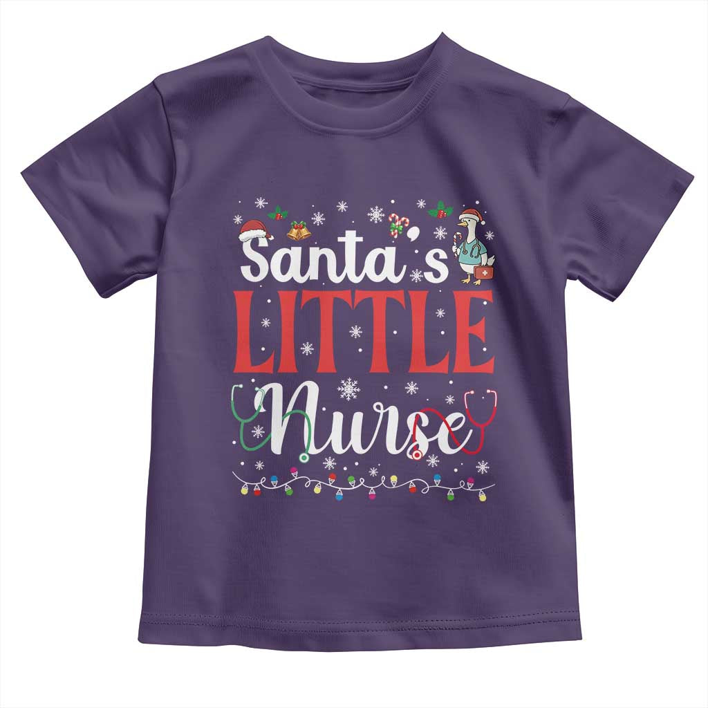 Funny Nurse Christmas Toddler T Shirt Santa Little Nurse - Wonder Print Shop