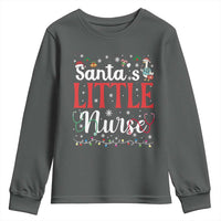 Funny Nurse Christmas Youth Sweatshirt Santa Little Nurse - Wonder Print Shop