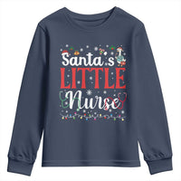 Funny Nurse Christmas Youth Sweatshirt Santa Little Nurse - Wonder Print Shop