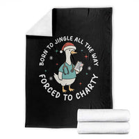 Christmas Goose Nurse Throw Blanket Born To Jingle All The Way Forrced To Chart - Wonder Print Shop