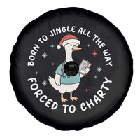 Christmas Goose Nurse Spare Tire Cover Born To Jingle All The Way Forrced To Chart - Wonder Print Shop