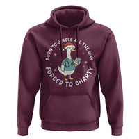 Christmas Goose Nurse Hoodie Born To Jingle All The Way Forrced To Chart - Wonder Print Shop