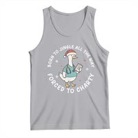 Christmas Goose Nurse Tank Top Born To Jingle All The Way Forrced To Chart - Wonder Print Shop