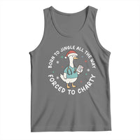 Christmas Goose Nurse Tank Top Born To Jingle All The Way Forrced To Chart - Wonder Print Shop