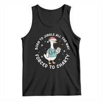Christmas Goose Nurse Tank Top Born To Jingle All The Way Forrced To Chart - Wonder Print Shop
