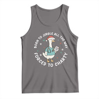 Christmas Goose Nurse Tank Top Born To Jingle All The Way Forrced To Chart - Wonder Print Shop