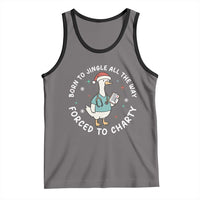 Christmas Goose Nurse Tank Top Born To Jingle All The Way Forrced To Chart - Wonder Print Shop