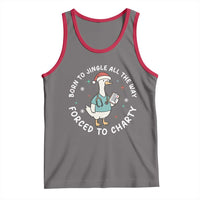 Christmas Goose Nurse Tank Top Born To Jingle All The Way Forrced To Chart - Wonder Print Shop