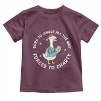 Christmas Goose Nurse Toddler T Shirt Born To Jingle All The Way Forrced To Chart - Wonder Print Shop