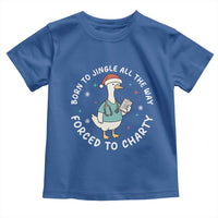 Christmas Goose Nurse Toddler T Shirt Born To Jingle All The Way Forrced To Chart - Wonder Print Shop