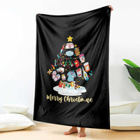 Christmas Nurse Tree Lights Throw Blanket - Wonder Print Shop