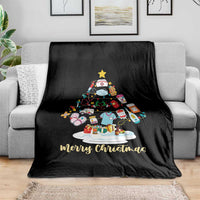Christmas Nurse Tree Lights Throw Blanket - Wonder Print Shop