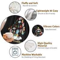 Christmas Nurse Tree Lights Throw Blanket - Wonder Print Shop