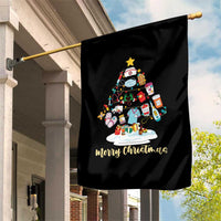 Christmas Nurse Tree Lights Garden Flag - Wonder Print Shop