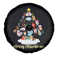 Christmas Nurse Tree Lights Spare Tire Cover - Wonder Print Shop