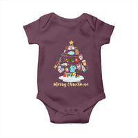 Christmas Nurse Tree Lights Baby Onesie - Wonder Print Shop