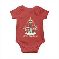 Christmas Nurse Tree Lights Baby Onesie - Wonder Print Shop