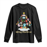 Christmas Nurse Tree Lights Long Sleeve Shirt - Wonder Print Shop