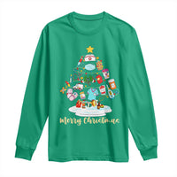 Christmas Nurse Tree Lights Long Sleeve Shirt - Wonder Print Shop