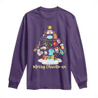 Christmas Nurse Tree Lights Long Sleeve Shirt - Wonder Print Shop