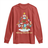Christmas Nurse Tree Lights Long Sleeve Shirt - Wonder Print Shop
