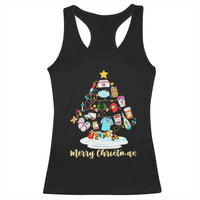 Christmas Nurse Tree Lights Racerback Tank Top - Wonder Print Shop