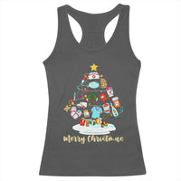 Christmas Nurse Tree Lights Racerback Tank Top - Wonder Print Shop