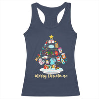 Christmas Nurse Tree Lights Racerback Tank Top - Wonder Print Shop
