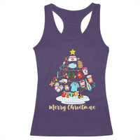 Christmas Nurse Tree Lights Racerback Tank Top - Wonder Print Shop