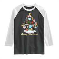 Christmas Nurse Tree Lights Raglan Shirt - Wonder Print Shop