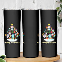 Christmas Nurse Tree Lights Skinny Tumbler - Wonder Print Shop