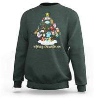 Christmas Nurse Tree Lights Sweatshirt - Wonder Print Shop