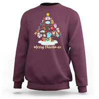 Christmas Nurse Tree Lights Sweatshirt - Wonder Print Shop