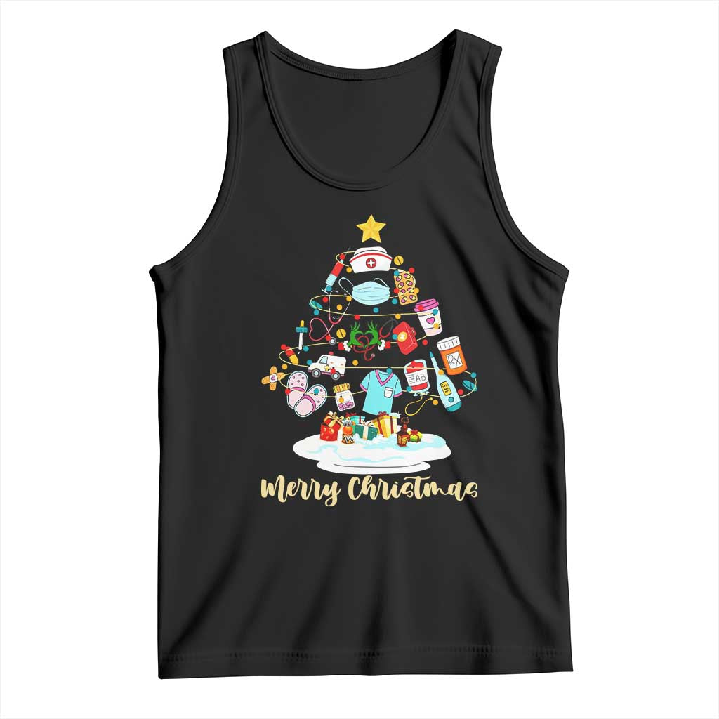 Christmas Nurse Tree Lights Tank Top - Wonder Print Shop