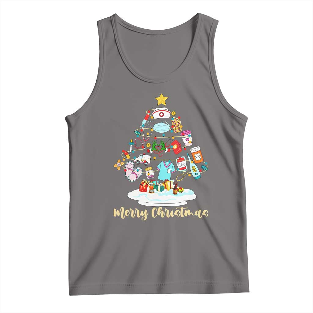 Christmas Nurse Tree Lights Tank Top - Wonder Print Shop