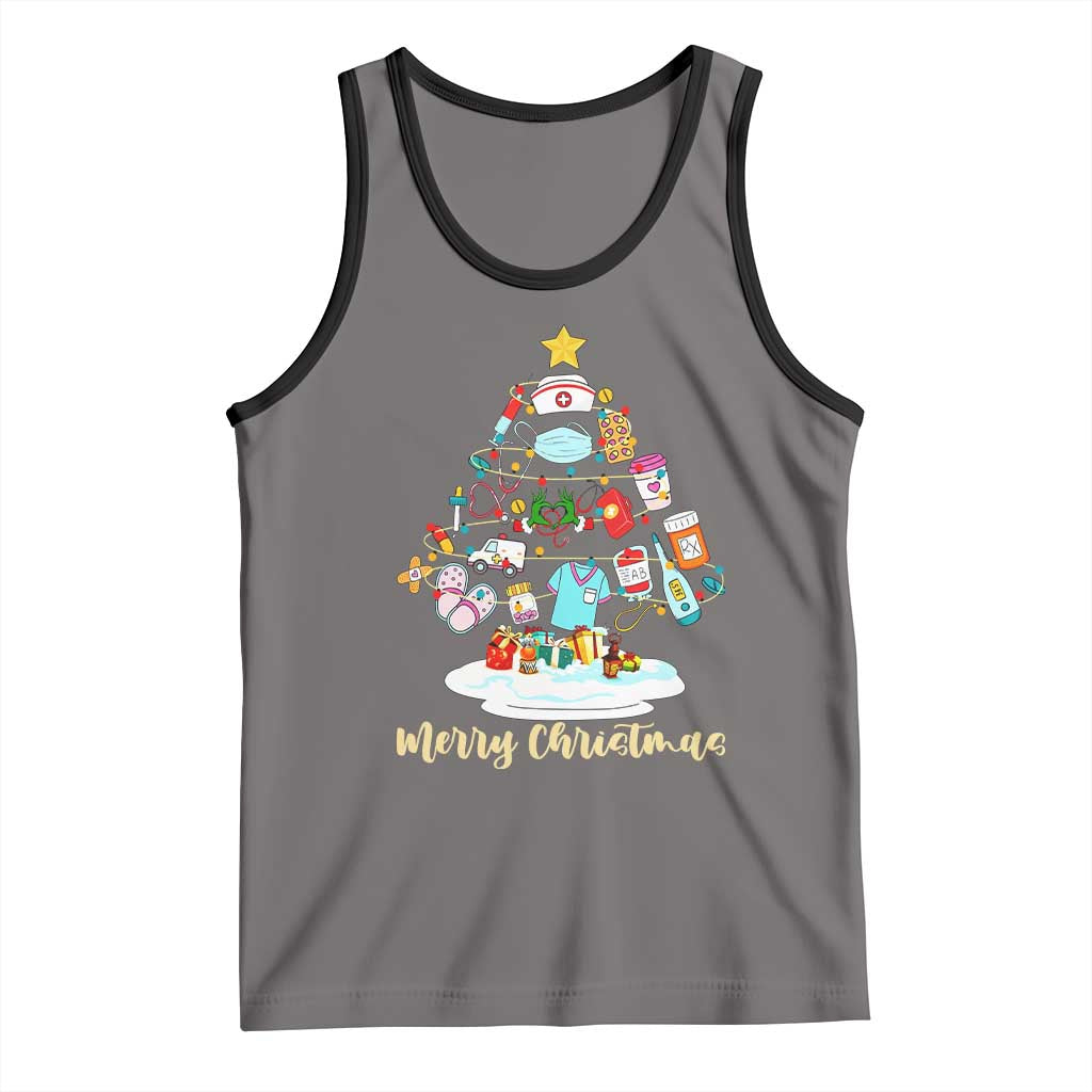 Christmas Nurse Tree Lights Tank Top - Wonder Print Shop