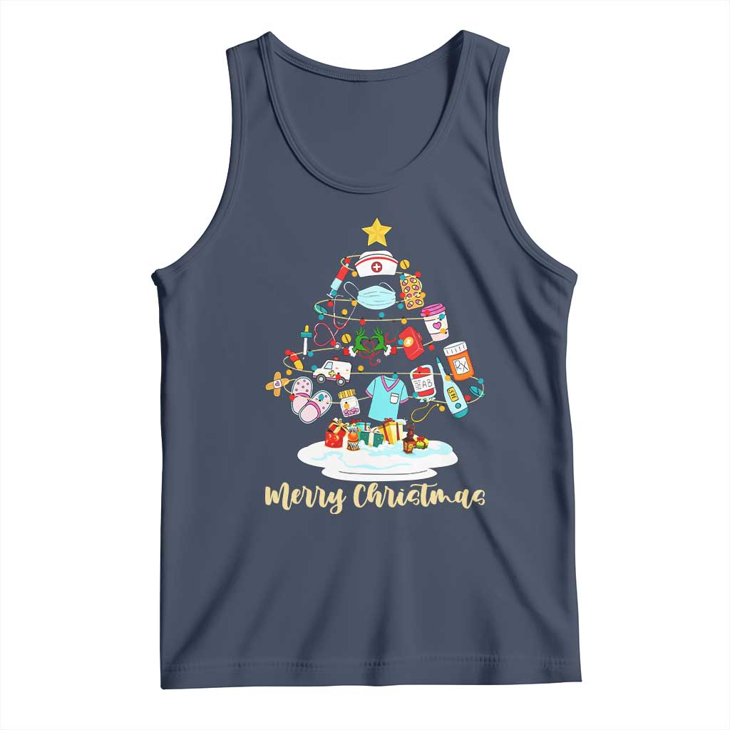 Christmas Nurse Tree Lights Tank Top - Wonder Print Shop