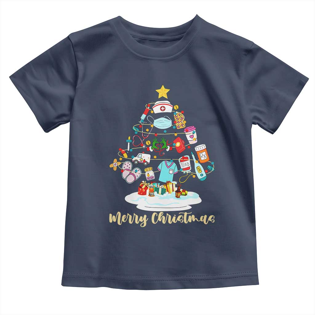 Christmas Nurse Tree Lights Toddler T Shirt - Wonder Print Shop