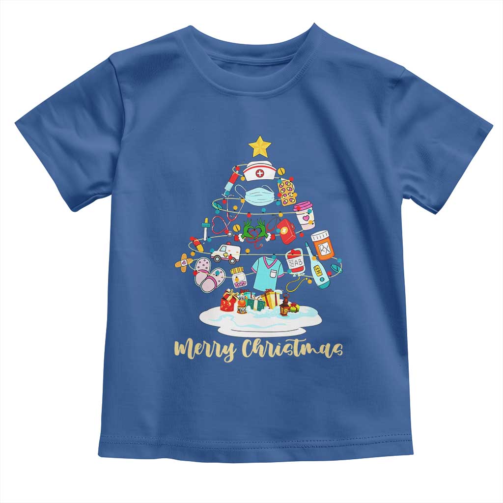 Christmas Nurse Tree Lights Toddler T Shirt - Wonder Print Shop