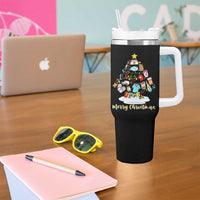 Christmas Nurse Tree Lights Tumbler With Handle - Wonder Print Shop