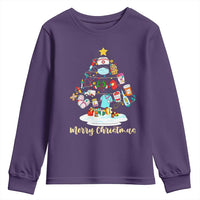 Christmas Nurse Tree Lights Youth Sweatshirt - Wonder Print Shop