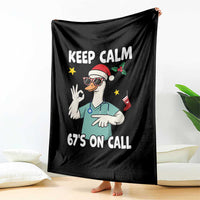 67 Six Seven Goose Nurse Christmas Meme Throw Blanket - Wonder Print Shop
