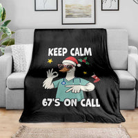 67 Six Seven Goose Nurse Christmas Meme Throw Blanket - Wonder Print Shop