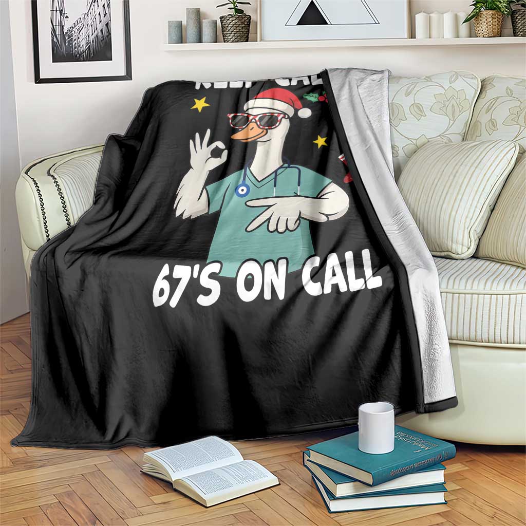 67 Six Seven Goose Nurse Christmas Meme Throw Blanket - Wonder Print Shop