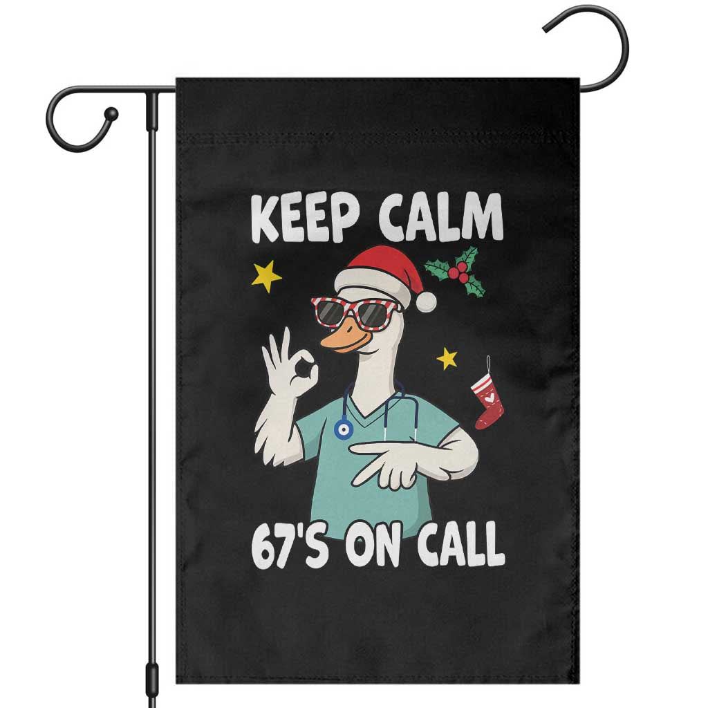 67 Six Seven Goose Nurse Christmas Meme Garden Flag - Wonder Print Shop